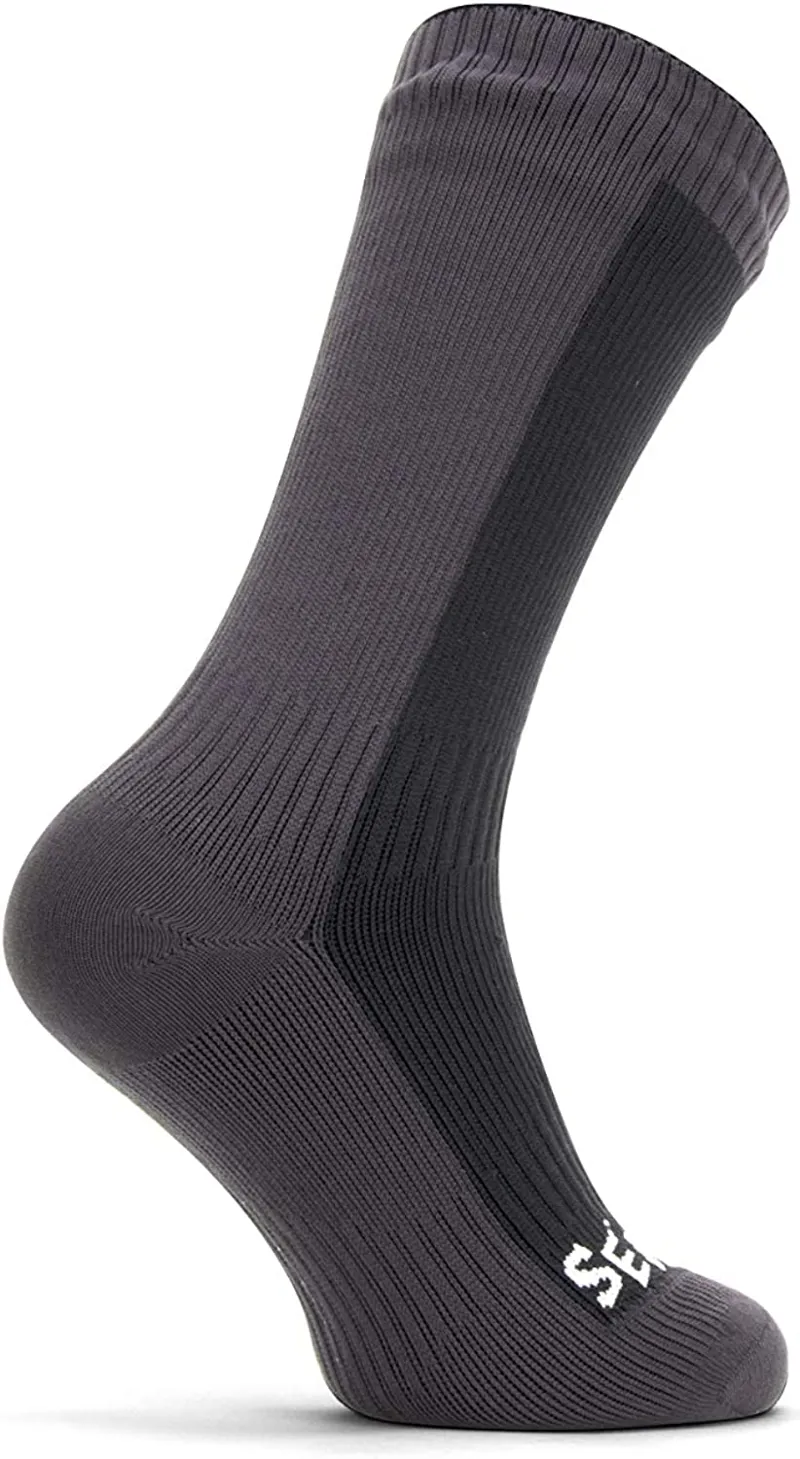 Sealskinz Waterproof Cold Weather Mid Length Sock Black/Grey-1